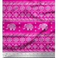 thumbnail image 1 of Soimoi Cotton Duck Fabric Aztec & Tribal Elephant Animal Print Fabric by the Yard 42 Inch Wide, 1 of 3