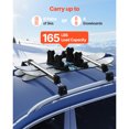 thumbnail image 2 of KFFKFF Ski & Snowboard Roof Rack, Carry up to 6 Pairs of Skis or 4 Snowboards, 2 PCS Aluminum Universal Car Roof Rack Top Holder with Lock & Rubber Padding, 2 of 9