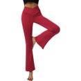 thumbnail image 2 of Women's Bootcut Yoga Pants Crossover High Waisted Workout Leggings Stretch Through Tummy Control Flare Pants, 2 of 7