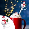 thumbnail image 5 of Couvercle de Paille de Noël Couvercle de Tasse 10mm Accessoire de Rouleau Réutilisable Bouchon de Paille Embout de Paille, 5 of 5