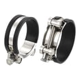 thumbnail image 1 of Unique Bargains T-Bolt Hose Clamp 2Pack 68-73mm Rubber Cushion Metal Intake Intercooler Clamps, 1 of 4