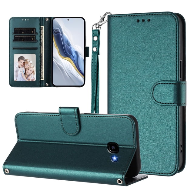 GANGXUN Wallet Case for Samsung Galaxy A5 2017 – Magnetic Closure, RFID Blocking, Wrist Strap, Wireless Charging Compatible