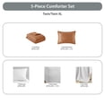 thumbnail image 2 of Regency Heights Ensemble de Literie 5 Pcs pour Lit Simple/Simple TG, Couette Réversible avec Ensemble de Draps et Taies, Orange Brûlé, Couleur Unie, 2 of 8