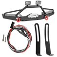 thumbnail image 3 of Domqga RC Car Accessories,RC Front Bumper,Metal Front Bumper With LED Light Accessory Fits For Axial SCX10 II 90046 RC Car, 3 of 8