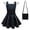 Dress+Bag, variant on HAWEE Wednesday Addams Costume Dress with Bag for Kids, Girls Halloween Black Uniform Dress Addams Costume Dress for Cosplay Party