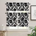 thumbnail image 3 of Western Black Cowhide Print Window Valance,Retro Home Bedroom Living Room Animal Cowhide Pattern Valance 3 Sets, 3 of 5