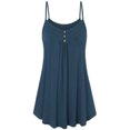 thumbnail image 1 of DYMADE Women Spaghetti Strap Sleeveless Soild Swing Vest Top, 1 of 2