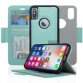 thumbnail image 1 of NAVOR iPhone X /10 Detachable Magnetic Wallet Case [RFID Protection] [Vajio Series] - Mint, 1 of 6