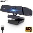 thumbnail image 1 of RONY 4K Auto Focus Webcam: Plug & Play Computer Camera with Noise-Cancelling Mic Compatible with Windows 11/10/8/7, Vista/7/8/10, Mac, Android, Linux, 1 of 9