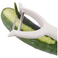 thumbnail image 2 of Starfrit Ultra Sharp Razor Peeler, Straight Blade, Ergonomic Handle, Protective Cover Included, Perfect for Carrots, Potatoes, Cucumbers, Apples, Dishwasher Safe, Eye Remover, 2 of 3