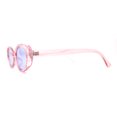 thumbnail image 4 of SA106 Womens Simple Classical Oval Thin Plastic Sunglasses Pink Blue, 4 of 4