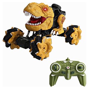 Labymos RC Stunt Car for Kids 2.4GHz Remote Control Car 1/18 RC Dinosaur Car Roar