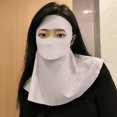thumbnail image 3 of Women's Face Gini Sunscreen Mask All-round UV Protection Sunshade Mask Lot P0 H9U6, 3 of 5