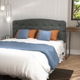 thumbnail image 3 of Patiojoy Tufted Upholstered Full Size Headboard Adjustable Height Dark Grey, 3 of 6