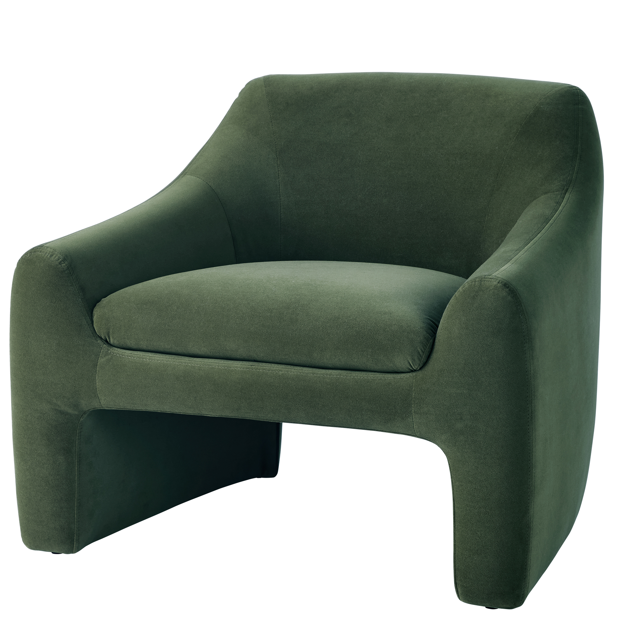 Better Homes & Gardens Emerson curvy accent chair, Olive