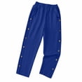 thumbnail image 4 of Timegard Womens Pants Elastic High Waist Lightweight Side Button Solid Color Lounge Trousers with Pockets, 4 of 7