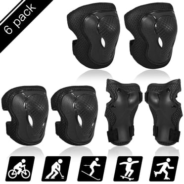 Amdohai Kids Knee Pads Set 6 in 1 Protective Gear Kit Knee Elbow Pads with Wrist Guards Children Sports Safety Protection Pads for Cycling Roller