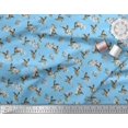 thumbnail image 3 of Soimoi Poly Georgette Fabric Leaves,White Floral & Hummingbird Print Fabric by The Yards 52 Inch Wide, 3 of 3