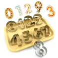 thumbnail image 1 of 9Pcs 0-9 Number Shape Cookie Biscuit Cutter Mould Stainless Steel Baking Mold, 1 of 8