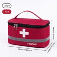 thumbnail image 3 of First Aid Kit Bag Lightweight Handle Medicine Bags Boxes Large Capacity Space Space Saving Oxford Cloth Medical Box Kitchen Sport Emergency Red Large, 3 of 9