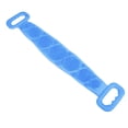 thumbnail image 2 of Silicone Bath Body Brush Tough Strong Tensile Strength Hangable Back Cleaning Bath StrapBlue, 2 of 14