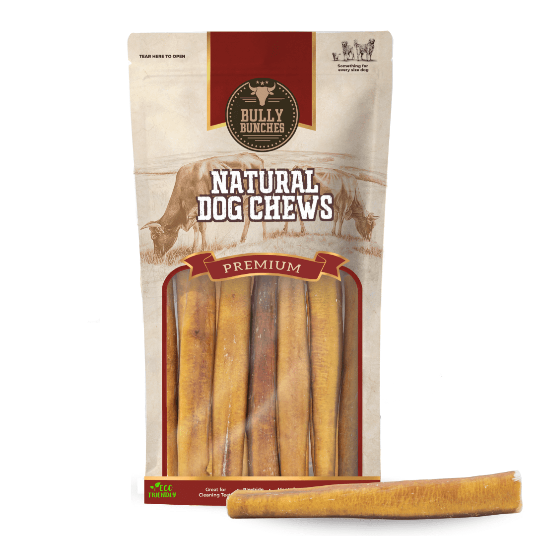Bully Bunches 6" Jumbo Bully Sticks Odour Free All Natural Dog Chews 12 Pack