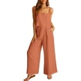 thumbnail image 1 of zanvin Ensembles 2 Pcs pour Femmes, Ensemble Décontracté 2 Pcs pour Femmes en Lin avec Short, Haut Sans Manches, Veste, Haut/chemise Sans Manches à Col Ras du Cou, 1 of 2