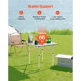 thumbnail image 3 of VEVOR Table de Camping Pliable Portable en Aluminium pour Pique-Nique en Plein Air, Table Roulable, Sac de Transport, 3 of 9