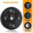 thumbnail image 2 of Weight Plates Set, 2-Inch Universal Fit, Bumper Plates With Steel Insert for Strength Training, Rubber Weight Plates for Barbell Home Gym, 2 of 6