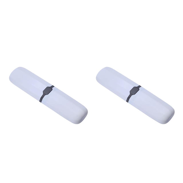 Maytalsory Tooth Brush Toothpaste Storage Box with Lid Portable Smooth Cases Chopsticks Forks Organizer Travel Office Party White 2Set
