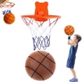 thumbnail image 5 of BKER Silent Basketball Set And Net Bag 3 Pieces/set Including 1 Silent Basketball 1 Basketball Stand And 1 Basketball Net Bag With No Noise During Basketball Dribbling, 5 of 5