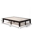 thumbnail image 3 of Gymax 14'' Full Size Wooden Platform Bed Frame w/ Strong Slat Support Espresso, 3 of 7