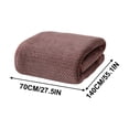 thumbnail image 2 of Fiudx Solid Color Pineapple Reseau High Density Fleece Marginal Bath Towel Adult Solid Color Enlarged Bath Towel Thickened Marginal Towel 140X70Cm, 2 of 4