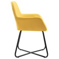 thumbnail image 3 of vidaXL Dining Chairs 2 pcs Yellow Fabric, 3 of 5