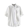 thumbnail image 1 of Timegard Womens Summer Tops Plus Size Short Sleeve Button down Lightweight Casual Tops Basic Shirts, 1 of 5