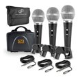 thumbnail image 1 of PDMICKT34 Pyle kit de Microphones à Main Dynamique Professionnel, Noir, 1 of 6