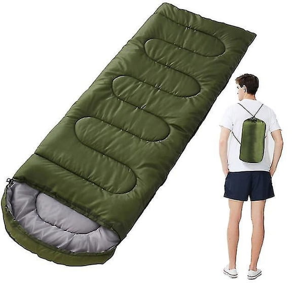 Niubi Sleeping Bag Ultralight Camping Waterproof Sleeping Bags Thickened Winter Warm Sleeping Bag Adult Outdoor Camping Sleeping Bags-Green