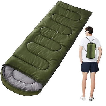 Niubi Sac de Couchage Ultraléger de Camping Imperméable Sacs de Couchage Épaissis d'Hiver Chaud Sac de Couchage Adulte de Plein Air de Camping Sacs de Couchage-Vert