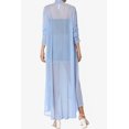 thumbnail image 2 of TheMogan Cardigan Ouvert à Manches Longues en Maille pour Femmes Mi-Mollet Caftan Transparent, 2 of 6