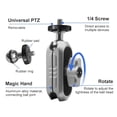 thumbnail image 4 of Aluminum Alloy Action Camera Bike Mount, Camera Mounts Clamp Mount  Handlebar Adapter Mount 1.5kg Load Capacity with Dual 360Rotatable Ball Head with  Adapter, 4 of 7