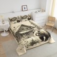 thumbnail image 4 of Erosebridal Ensemble de Literie Imprimé Ours 3D, Couette Animal Rustique, Décor de Cabane Lodge, Réversible 3 Pcs, 4 of 8