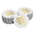thumbnail image 1 of Inkdotpot Real Gold Foil Jingle All The Way Christmas Tags Favor Hang Paper Tags 50 Pieces, 1 of 6