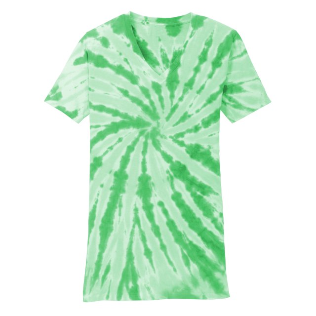 Gravity Threads Womens Tie-Dye V-Neck Shirt - Kelly Green - Large