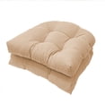 thumbnail image 2 of Fridja 2 Pcs High Back Chair Cushions for Outdoor Indoor, Soft Lightweight Comfortable Patio Furniture Tufted Pillow All Weather Replacement Outdoor Rocking Chair Cushions, 19 x 19 Inches, 2 of 5