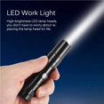 thumbnail image 4 of Langgg LED Mini Waterproof Flashlight Battery Powered Penlight Light Small Black with Switch Working Lamp Travel for Camping Fishing, 4 of 7