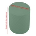 thumbnail image 2 of Round Stretch Ottoman Slipcovers Footrest Sofa Cover Stretch Ottoman Bench Foot Stool Covers Green, 2 of 7