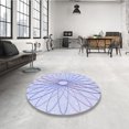 thumbnail image 4 of Ahgly Tapis Rond Lavable en Machine Intérieur Transitionnel Bleu Lavande, 3 Pieds Rond, 4 of 7