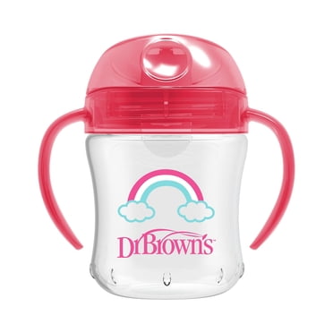 Dr. Brown's Soft Spout Transition Cup, ml, Pink, with Handles