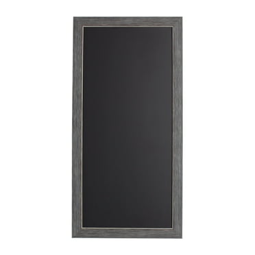DesignOvation Wyth Framed Magnetic Chalkboard, 13x26, Gray