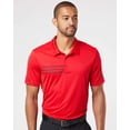 thumbnail image 1 of Adidas Polo de Poitrine à 3 Bandes pour Hommes, P, Rouge Collégial Noir, 1 of 1